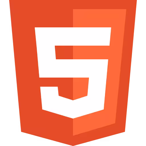 HTML Logo and link to mdn web docs HTML (https://developer.mozilla.org/en-US/docs/Web/HTML)